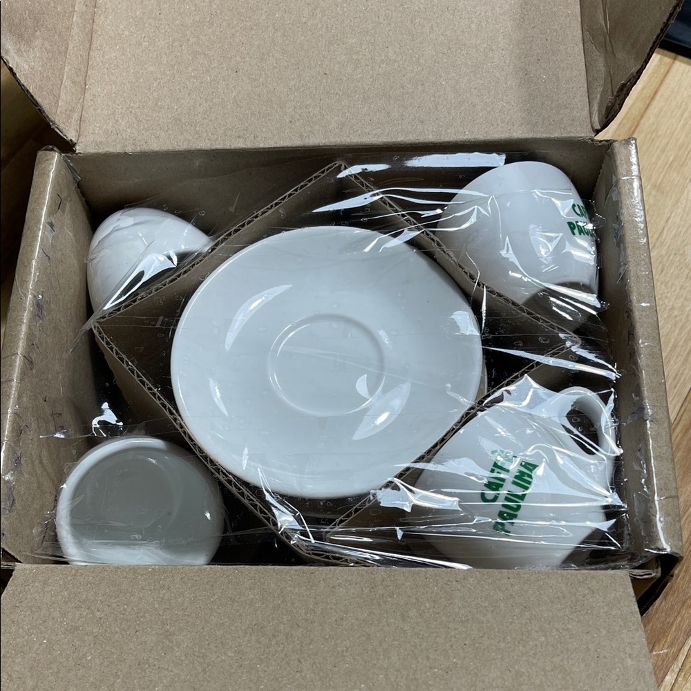 New CAFEE PAULINA White espresso Cup and Saucer Set